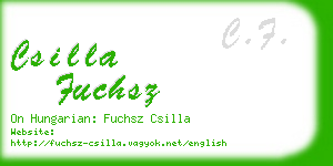 csilla fuchsz business card